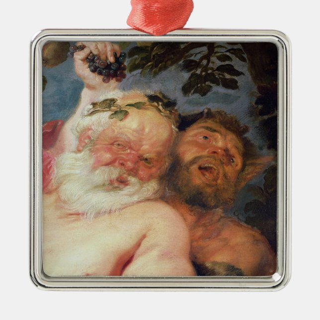 Drunken Silenus Supported by Satyrs, c.1620 Metal Tree Decoration (Front)