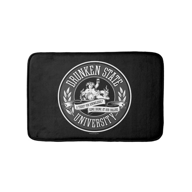 Drunken State University Bath Mat (Front)