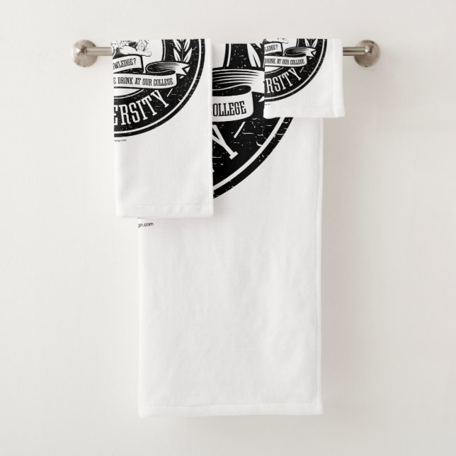 Drunken State University Bath Towel Set (Insitu)