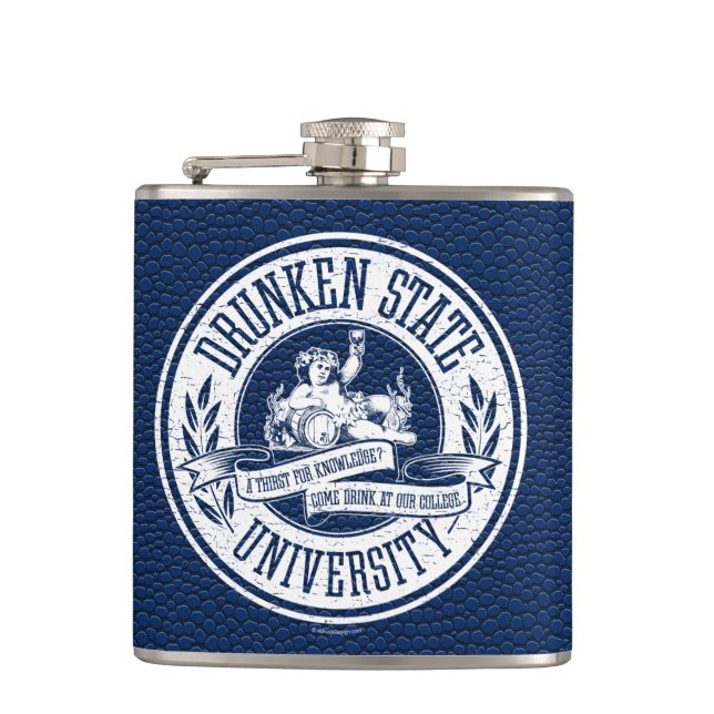 Drunken State University Hip Flask (Front)