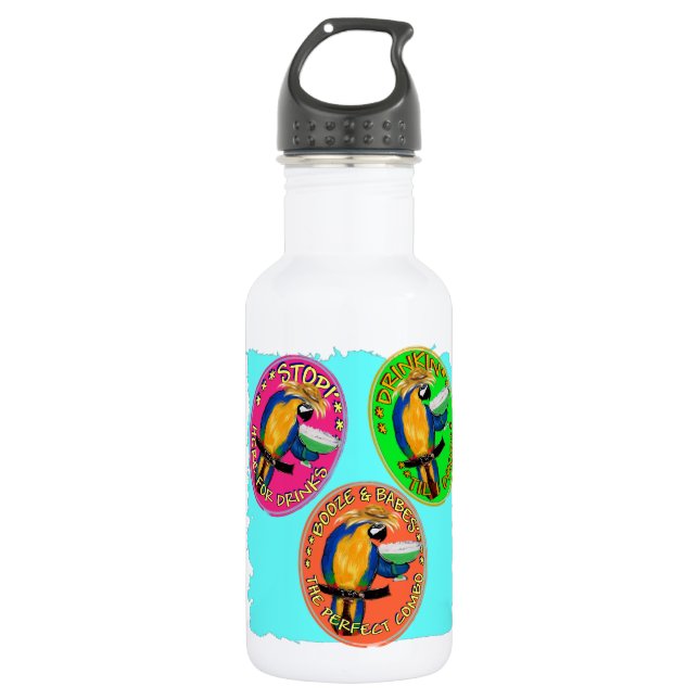 DRUNKIN PARROTS 532 ML WATER BOTTLE (Front)