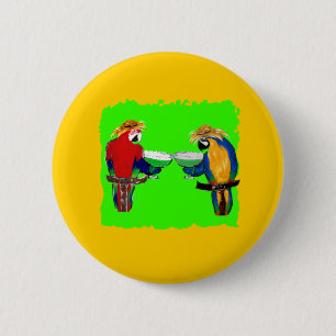 Drunkin Parrots 6 Cm Round Badge