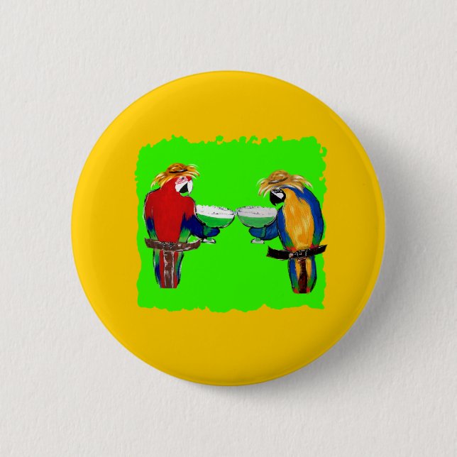 Drunkin Parrots 6 Cm Round Badge (Front)