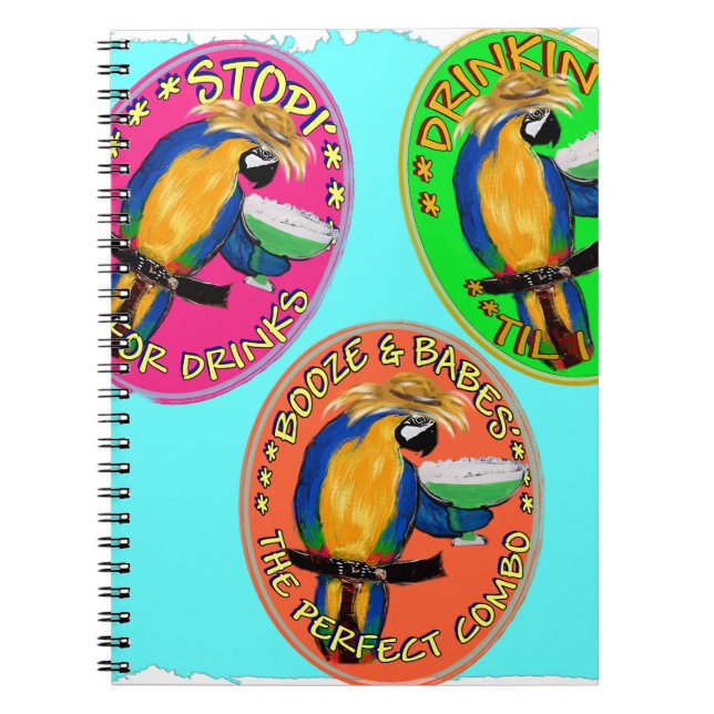 DRUNKIN PARROTS NOTEBOOK (Front)