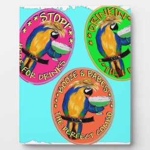 DRUNKIN PARROTS PLAQUE