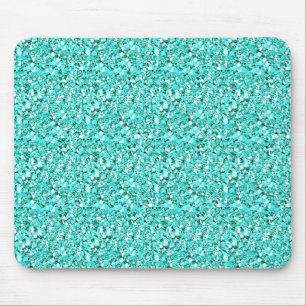 Druzy crystal - aquamarine blue mouse pad