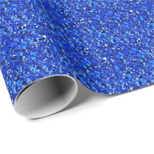 Druzy crystal - cobalt blue wrapping paper