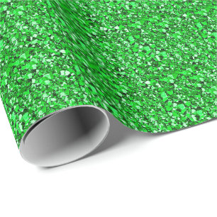 Druzy crystal - emerald green wrapping paper