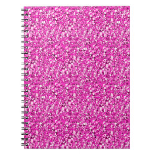 Druzy crystal - fuchsia pink notebook