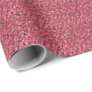Druzy crystal - garnet red wrapping paper