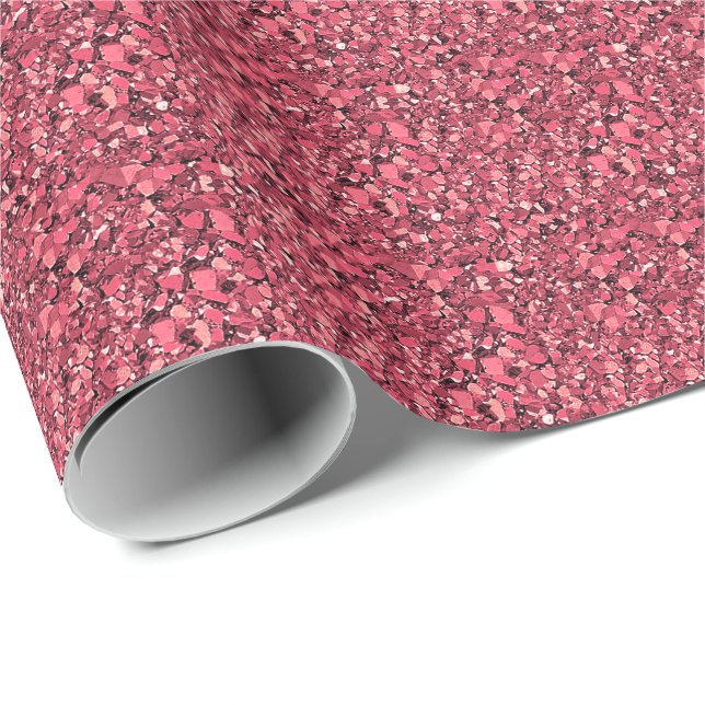 Druzy crystal - garnet red wrapping paper (Roll Corner)