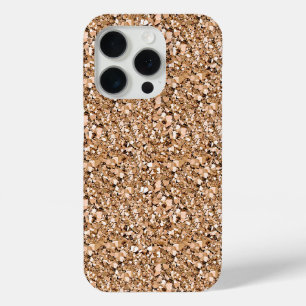 Druzy crystal - rose gold colour iPhone 15 pro case