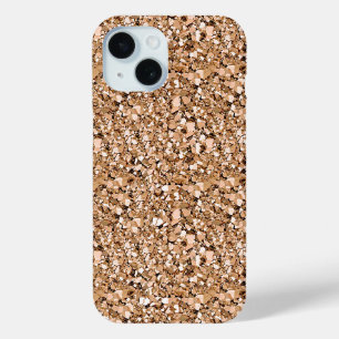Druzy crystal - rose gold colour iPhone 15 case
