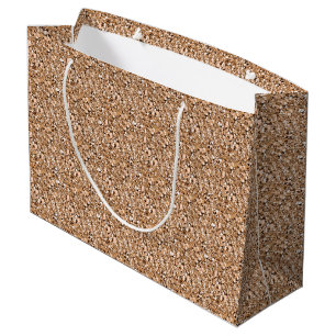 Druzy crystal - rose gold colour large gift bag