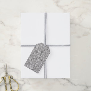 Druzy crystal - white gold colour gift tags
