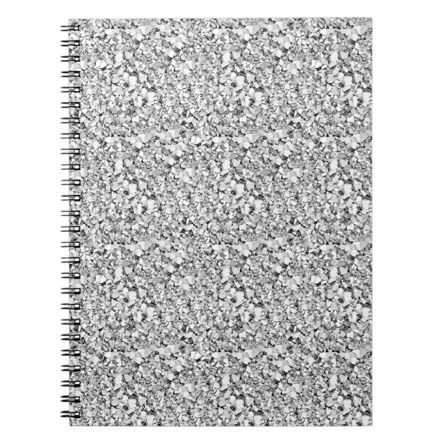 Druzy crystal - white gold colour notebook (Front)