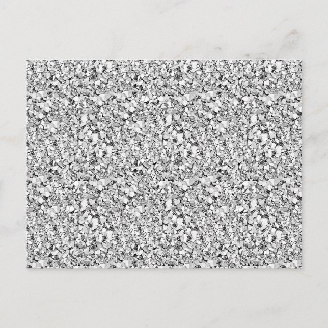 Druzy crystal - white gold colour postcard (Front)