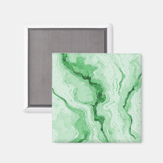 Druzy Forest Green Agate Illusion Magnet