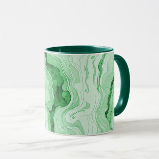 Druzy Forest Green Agate Illusion Mug