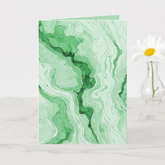 Druzy Forest Green Agate Look Card
