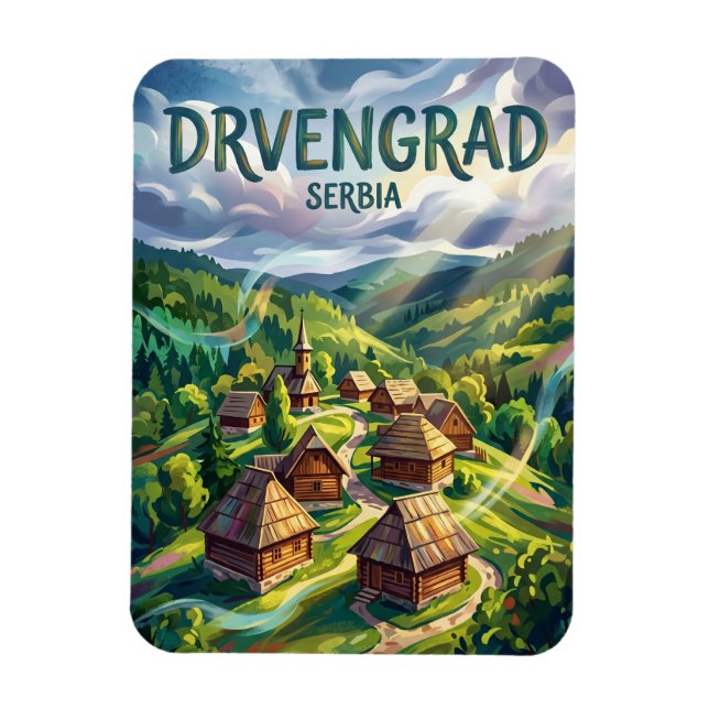 Drvengrad Serbia Magnet (Vertical)
