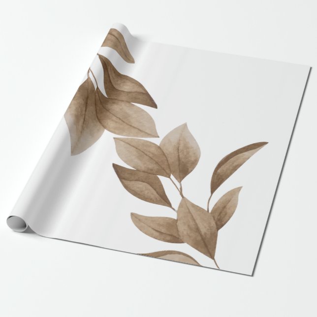 Dry Aesthetic Leafs  Wrapping Paper (Unrolled)