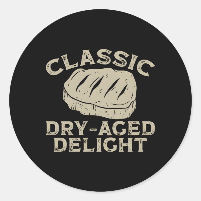 Dry-Aged Delights Backprint Dry-Aged Classic Round Sticker (Front)