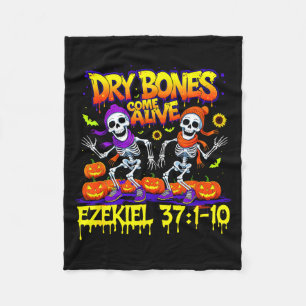 Dry Bones Come Alive Ezekiel 37 Bible Verse Christ Fleece Blanket