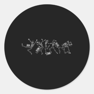 Dry Bones Come Alive Ezekiel 37 Halloween Skeleton Classic Round Sticker