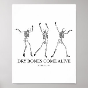 Dry Bones Come Alive Funny Skeleton Dancing 1 Poster
