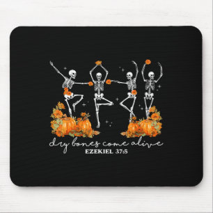 Dry Bones Come Alive Halloween Skeleton Dancing Ch Mouse Pad
