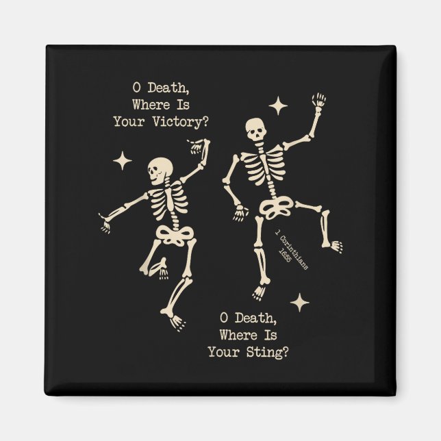 Dry Bones Come Alive Skeleton Dancing Christian Ha Magnet (Front)