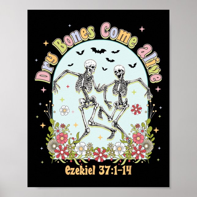 Dry Bones Come Alive Skeleton Dancing Christian Ha Poster (Front)