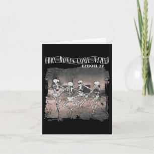 Dry Bones Come Alive Skeleton Dancing Halloween Card