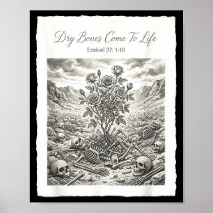 Dry bones come to life christian bible poster