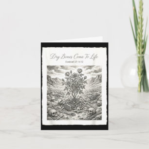 Dry bones come to life christian bible poster card
