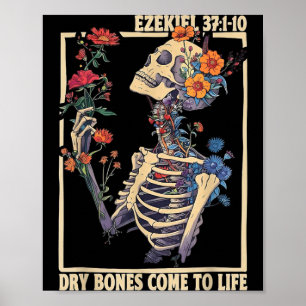 Dry Bones Come to Life Ezekiel 37 Christian Poster