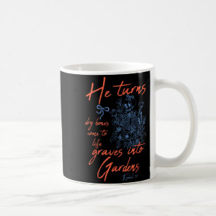 Dry Bones Come To Life Skeleton Floral Christian H Coffee Mug