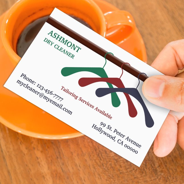 Dry Cleaner Laundry Business Card (Creator Uploaded)