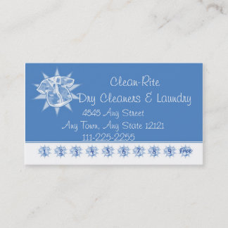 Dry cleaner Laundry - Customer Loyalty Punch Card