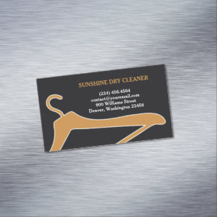 Dry Cleaner Laundry Magnetic Business Card