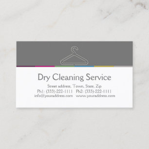 Dry Cleaner Service Business Card