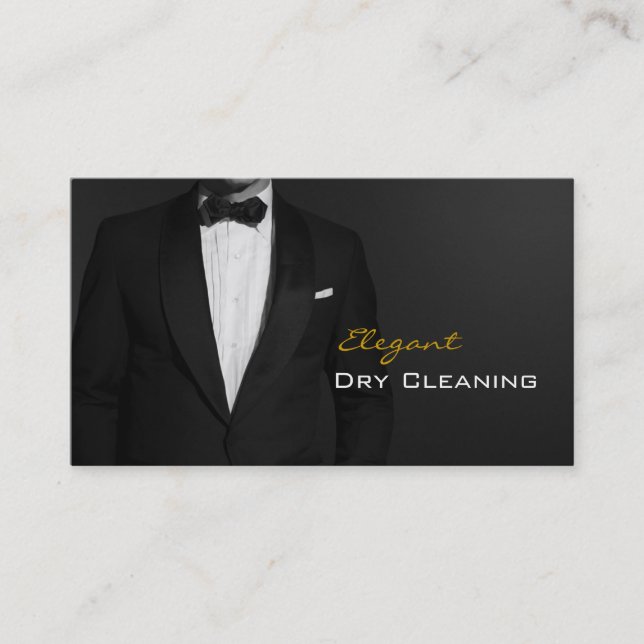 Dry cleaning business card (Front)