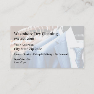 Dry Cleaning Store Business Cards