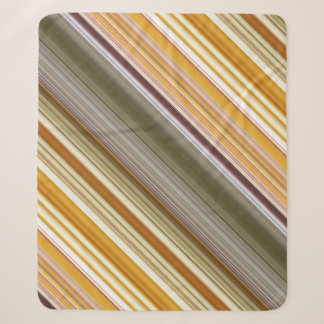 Dry Corn Yellow and Olive Green Stripe Sherpa Blanket