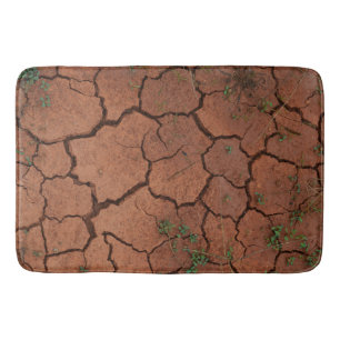 dry, cracked ground bath mat
