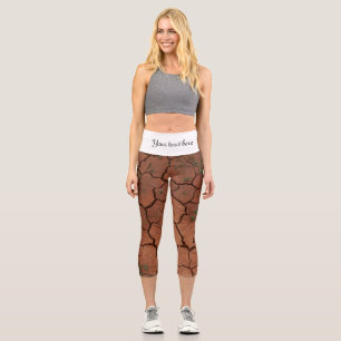 dry, cracked ground capri leggings