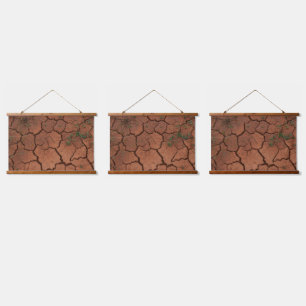 dry, cracked ground hanging tapestry