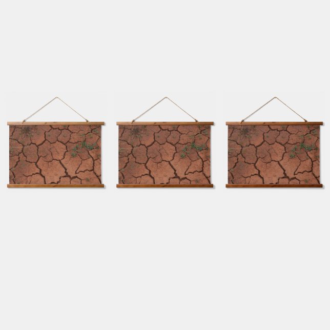 dry, cracked ground hanging tapestry (Triple)