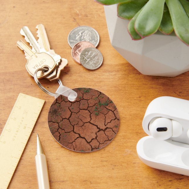 dry, cracked ground key ring (Desk)